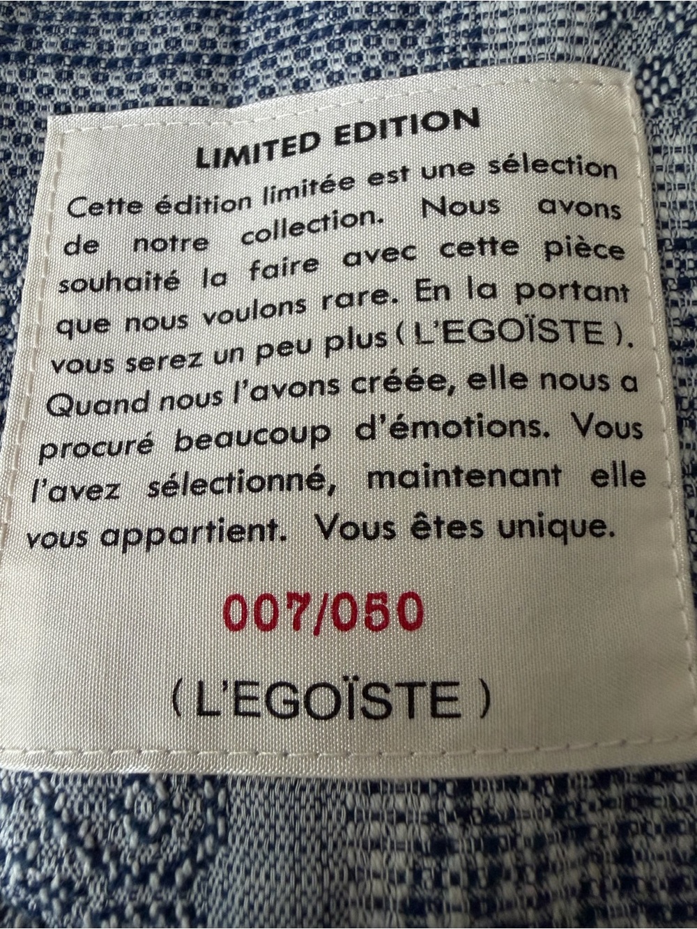 L’Egoiste blue patchwork vest - Picture 8 of 10